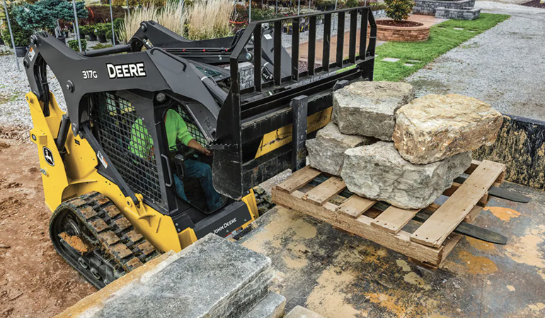 Skid Steer Handling Materials Onsite